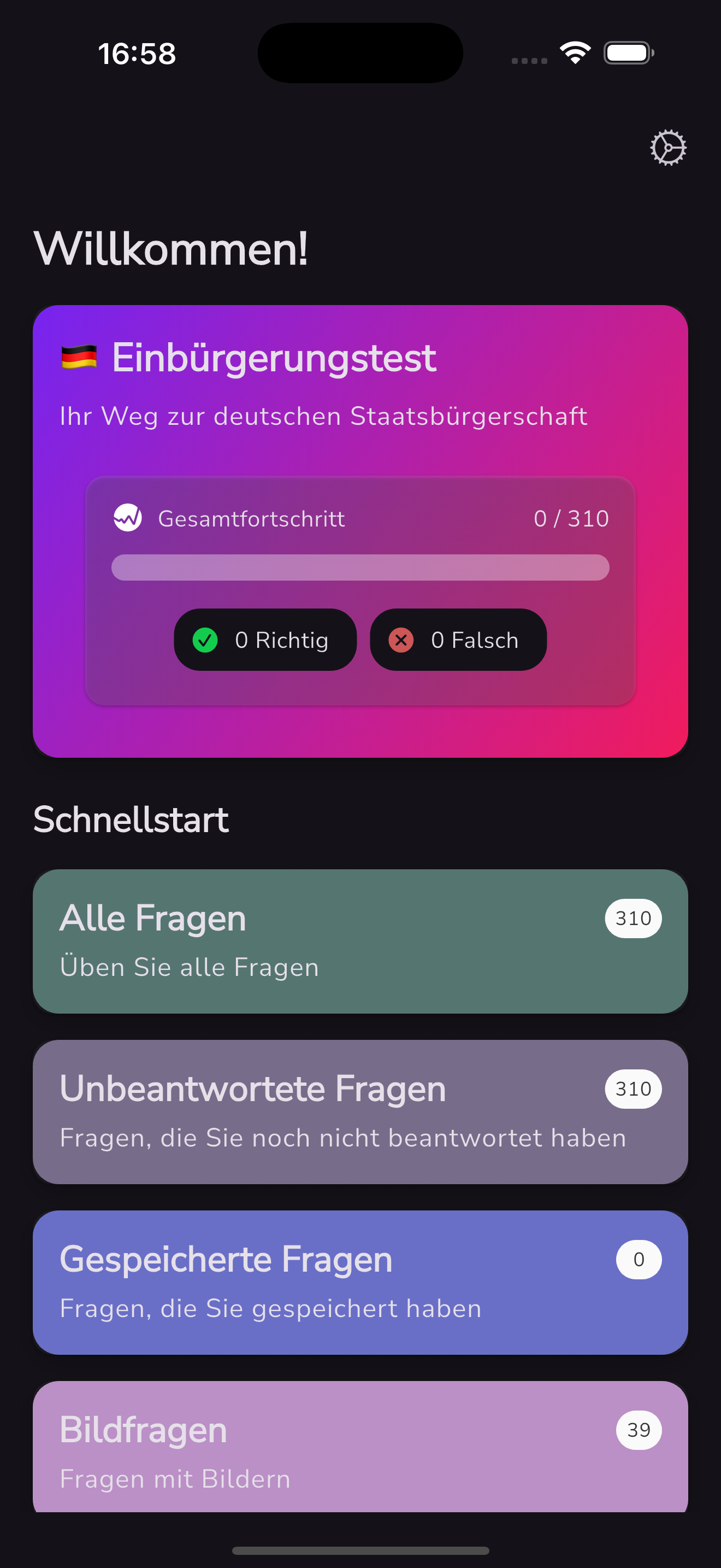 Einbürgerungstest App Screenshot