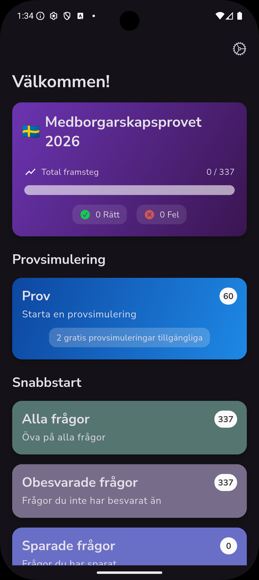 Medborgarskapsprovet App Screenshot